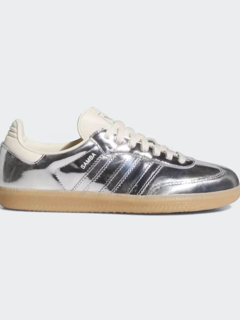 Adidas Samba Metallic Silver Sneakers - Picture 1 of 8